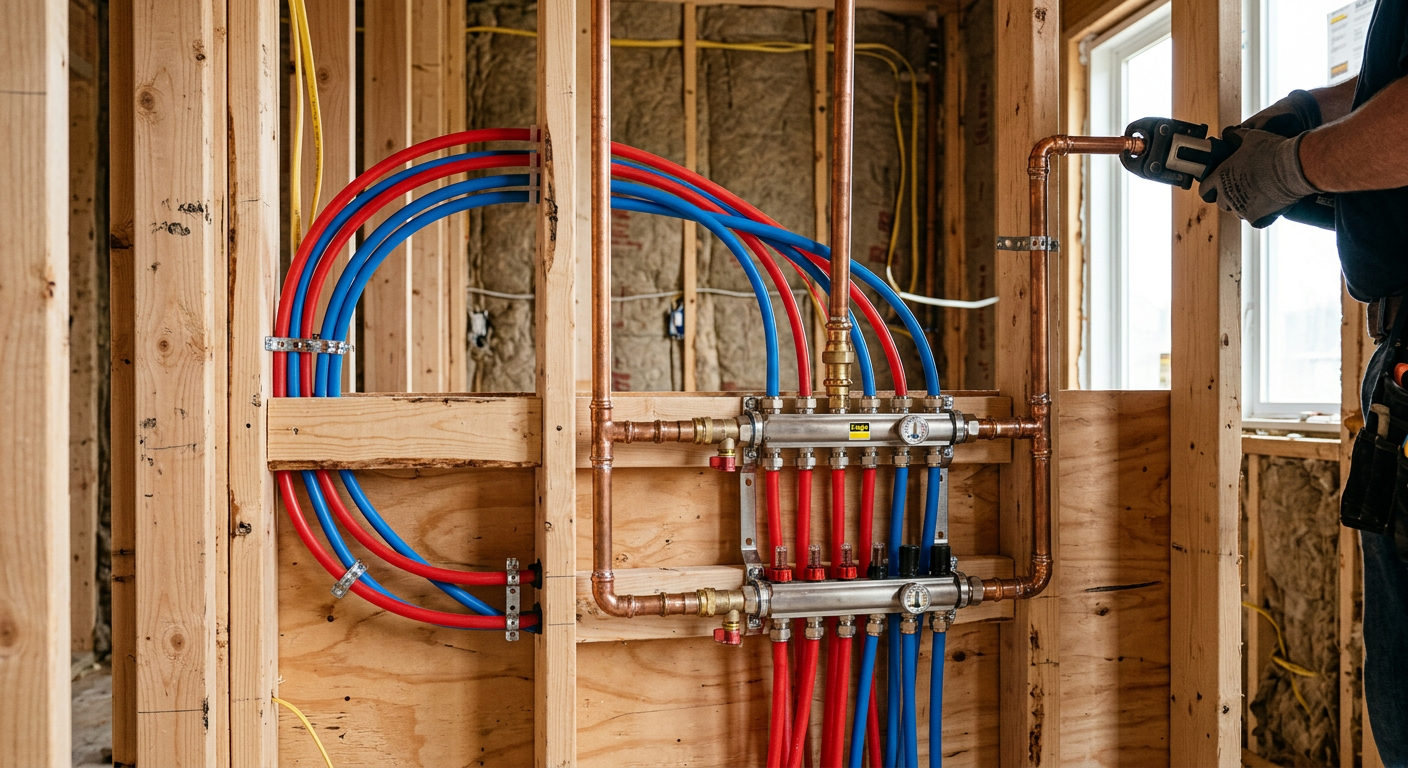 Création de réseau plomberie en cuivre et PER à Champs-sur-Marne 92